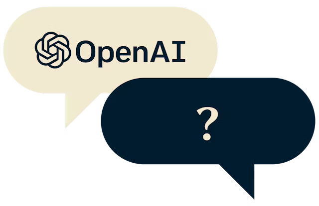 Speech bubbles talking to AI.